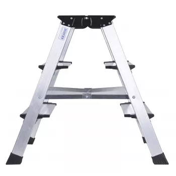 Krause askelma 126030 — alumiini 3 askelmaa, enimmäiskorkeus 65 cm, 6.1 kg, 500 mm leveys