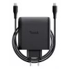 TRUST Maxo 100W 2-porttinen USB-C GaN laturi — 100 W, 2× USB-C, max. 20 V, 2 m kaapeli, musta