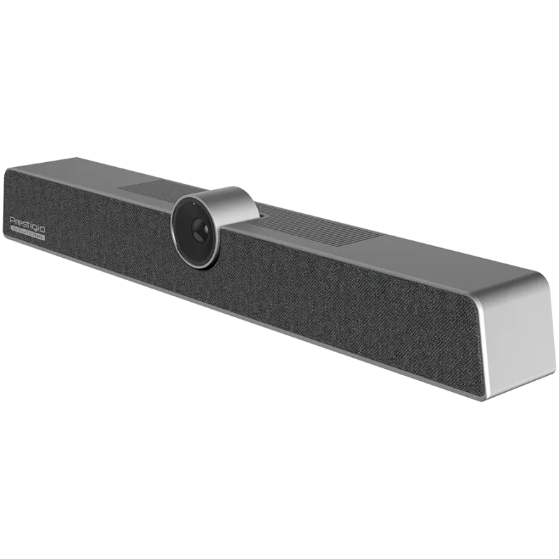 Prestigio Solutions Alpha videoneuvottelun yhteistyöpalkki, UHD 12 MP, 6 mikrofonia, 8 m kantama, USB-C/AUX