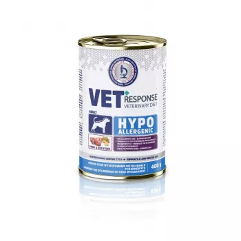 VET RESPONSE Hypoallergenic sika - märkäruoka koirille - 400 g