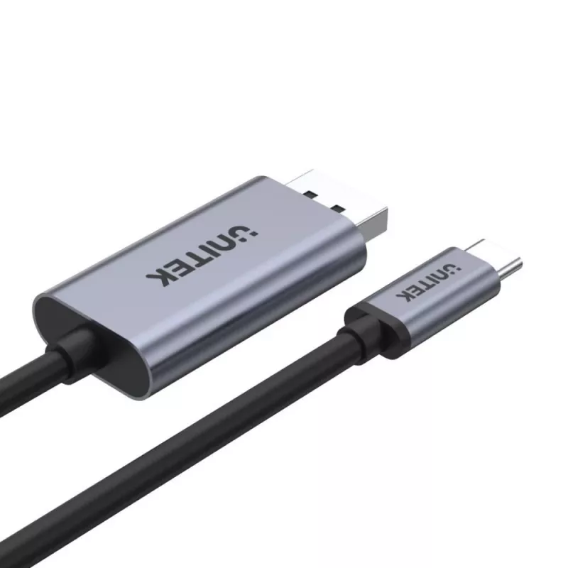 UNITEK V1409A kaapelisovitin USB-C DisplayPort musta, harmaa