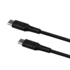 FIXED nestemäinen silikoni kaapeli USB-C/USB-C, 0,5 m, 60W, musta | Fixed