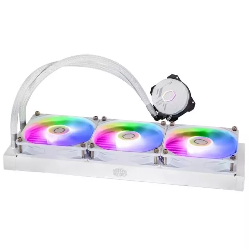 Nestemäisen jäähdytyksen sarja Cooler Master MasterLiquid 360L Core ARGB valkoinen 12 cm tuuletin
