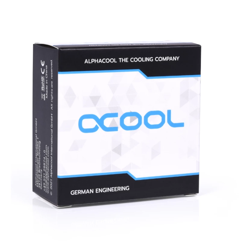 Alphacool 17593 45° letkuliitin, G1/4 sisäkierre – G1/4 sisäkierre, kromi