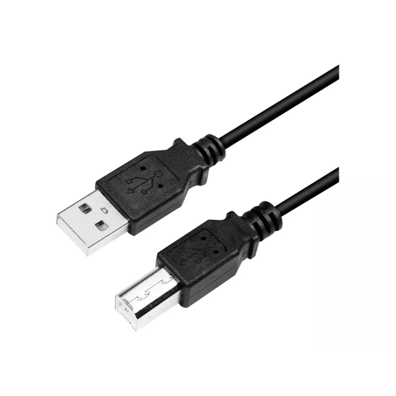 USB-kaapeli LogiLink CU0007B USB 2.0 2 m USB A USB B musta