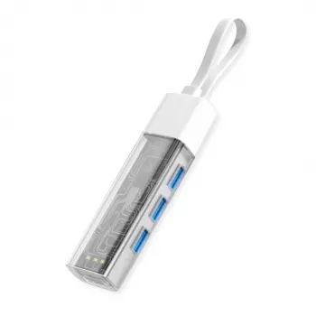 ROLINE mobiili USB 3.2 Gen 1 -keskitin, 4-porttinen, Type-A+C liitäntäkaapeli