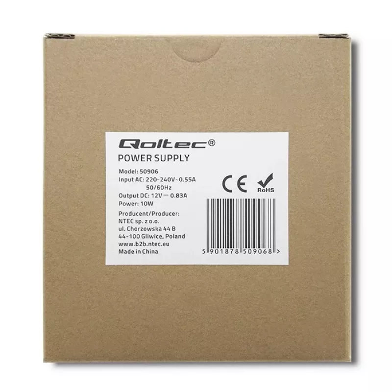 DIN-kiskovirtalähde 10W, 12V, 0.83A, ohut