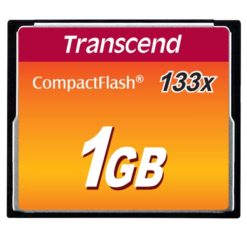 Transcend - Flash-muistikortti - 1GB - 133x - CompactFlash-kortti (TS1GCF133)