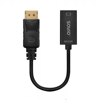 Adapteri Savio DisplayPort (M) v1.2 - HDMI A (F) v1.4, 4K, AK-62