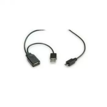 ROLINE USB 2.0 Y-kaapeli - 2x Type-A (ST / BU) - Micro B ST - 1 m - suojattu - USB 2.0 Type Micro B - 1 mm (19.08.1009)