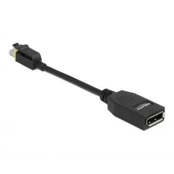 DeLOCK - DisplayPort-sovitin - Mini DisplayPort (M) lukittu DisplayPort (W) - DisplayPort 1.4 - 15 cm - halogeeniton, 8K-tuki - musta (65978)