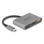 DeLOCK 61071 videokaapeli-sovitin 0,1 m USB Type-C USB Type-C USB Type-A HDMI harmaa