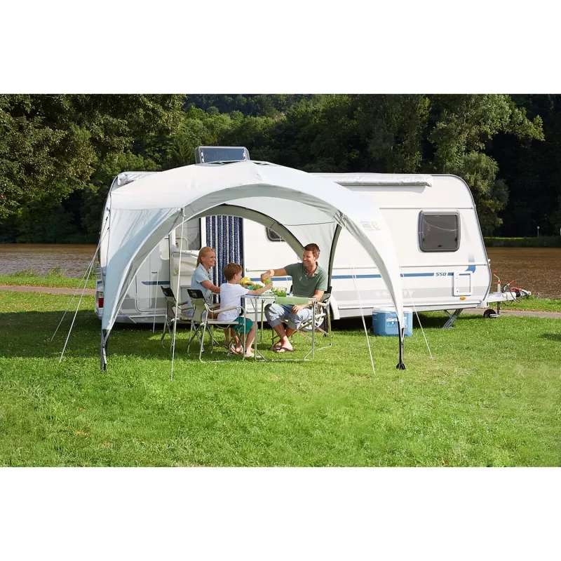 Paviljonki Event Shelter, 3,65 x 3,65 m (vaaleanharmaa/harmaa)