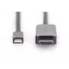 DIGITUS - adapterikaapeli - Mini DisplayPort (uros) - HDMI (uros) - 1,0 m - 8K 60 Hz tuki - musta (DB-340109-010-S)