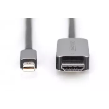 DIGITUS - adapterikaapeli - Mini DisplayPort (uros) - HDMI (uros) - 1,0 m - 8K 60 Hz tuki - musta (DB-340109-010-S)