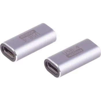 USB-C-pistoke ShiverPeaks 14-05038 40 Gbit/s metalli, suurnopeusdatan siirto