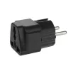 Verkkopistokeadapteri Maclean MCE155 NEMA 5-15P Type E FR, musta