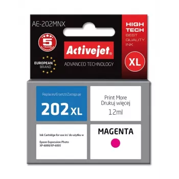 Activejet AE-202MNX muste (korvaa Epson 202XL H34010; Supreme; 12 ml; magenta)