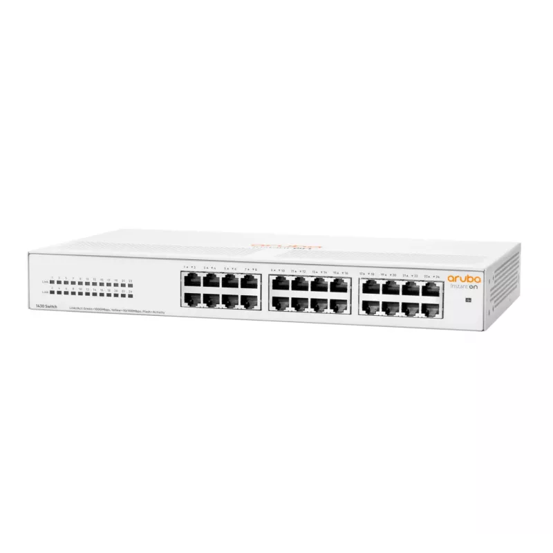 HPE Aruba Networking Aruba Instant On 1430 24G hallitsematon L2 Gigabit Ethernet (10/100/1000) 1U valkoinen