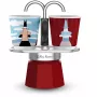 Liesimokkapannu BIALETTI MINI EXPRESS Magritte punainen – malli 0001406, pieni liesiespressopannu