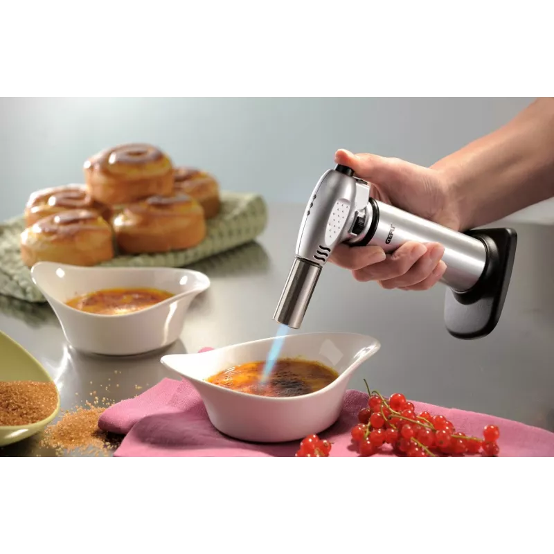 GEFU FUEGO Creme Brulee keittiöpoltin G-35400, musta/ruostumaton teräs