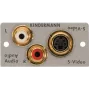 Asennus-etulevymoduuli Kindermann 7444-531 — 2x RCA ja 4-napainen Mini-DIN-liitäntä