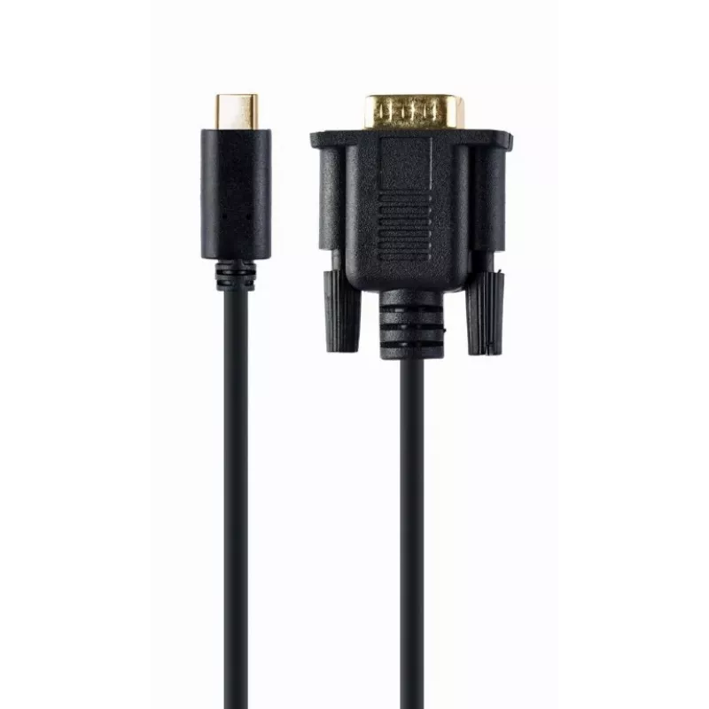 Gembird A-CM-VGAM-01 USB-C - VGA-urossovitinkaapeli, 1920x1080 60 Hz, 2 m, musta