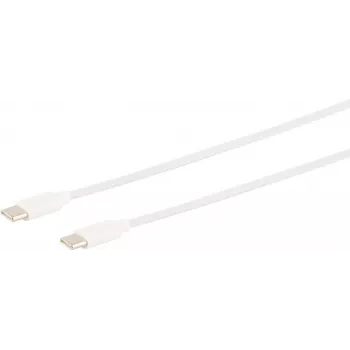 USB-kaapeli S/CONN 14-12052 USB 2.0 1,5 m USB C valkoinen