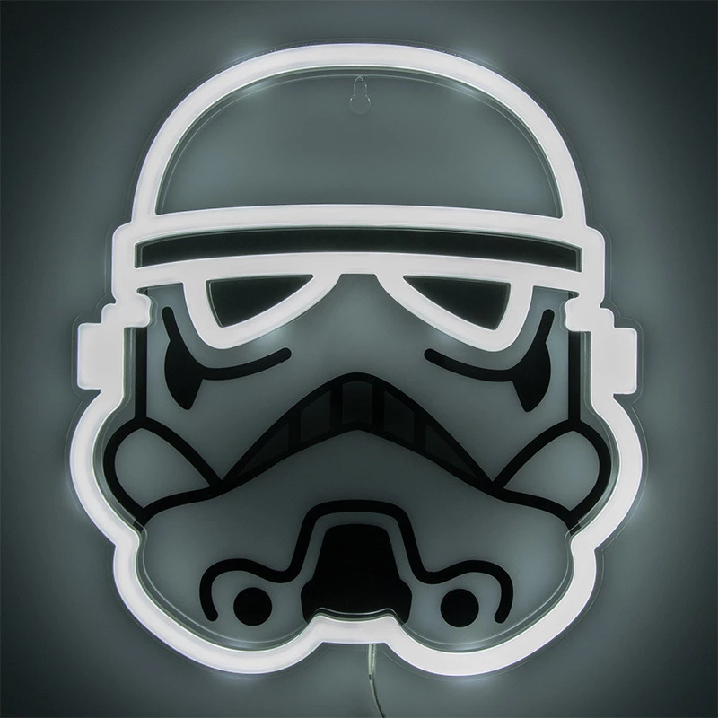 Seinälle asennettava LED-neonvalo Paladone Stormtrooper malli PP14595SWVN, koristeellinen Star Wars-valaistus