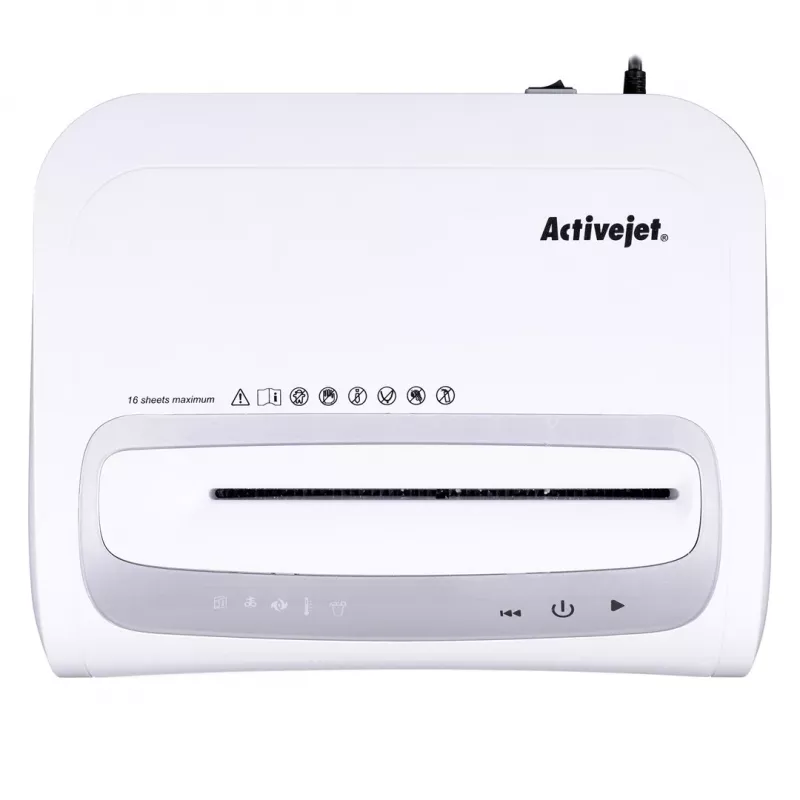Silppuri Activejet ASH-1602M, P-5, 28 l, 2x14 mm silppu, valkoinen
