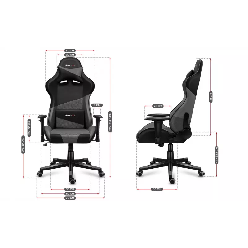 Huzaro Force 6.2 harmaa Mesh pelituoli