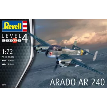 Muovinen pienoismallirakennussarja REVELL Arado AR-240 mittakaava 1:72 — lentokoneen rakennussarja