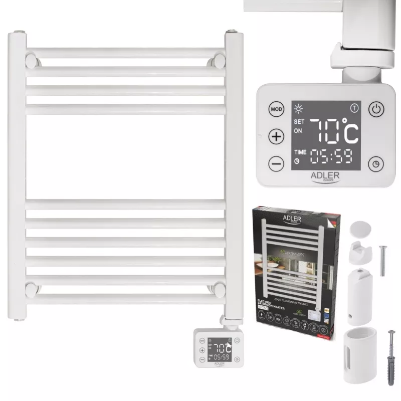 LED sähköinen kylpyhuonepatteri | AD 7823 | patteri | 400 W | valkoinen | IP24