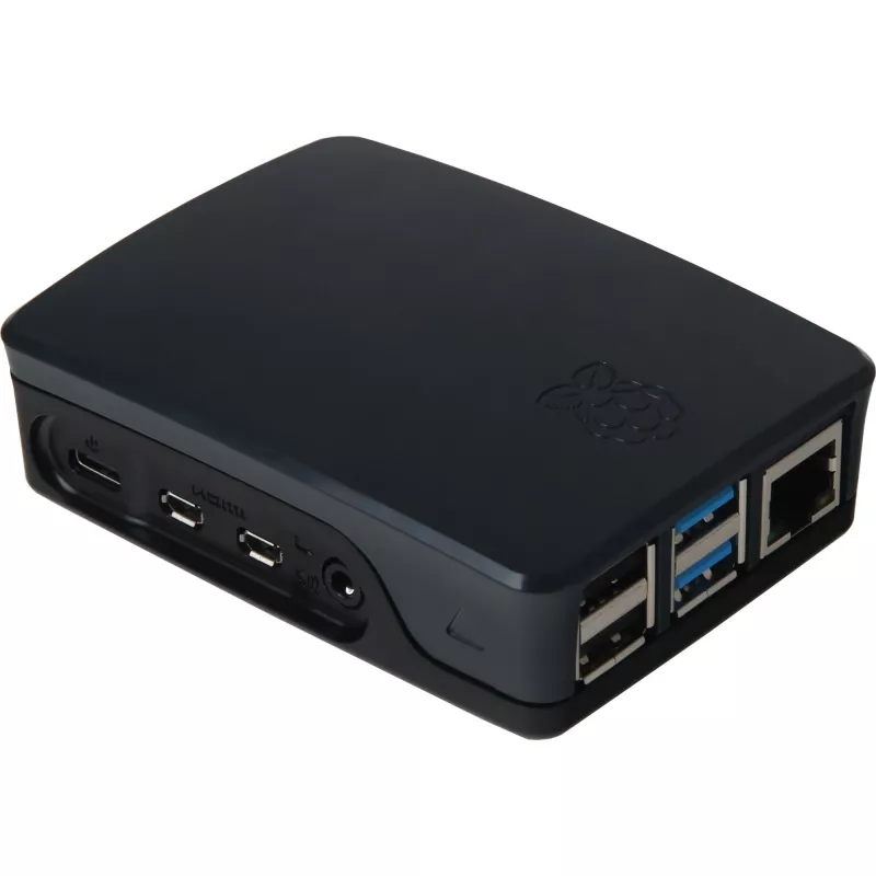 Raspberry kotelo alkuperäinen 4B musta/harmaa (RPI4 CASE BLK/GRY)