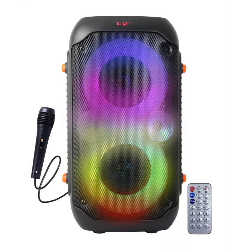 Esperanza EP156 BT FM LED RGB KARAOKE kaiutin musta 20W