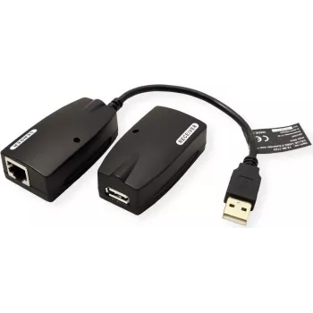 Value 12.99.1123 kaapelisovitin USB-A - RJ-45 musta (12.99.1123)
