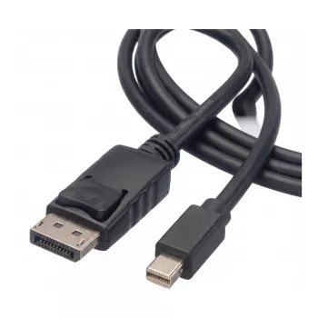 ROLINE - DisplayPort-kaapeli - DisplayPort (M) - Mini DisplayPort (M) - 5 m - lukittuva - musta (11.04.5637)