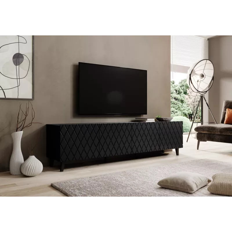 RTV-taso ASTI 200x42x52 matta musta