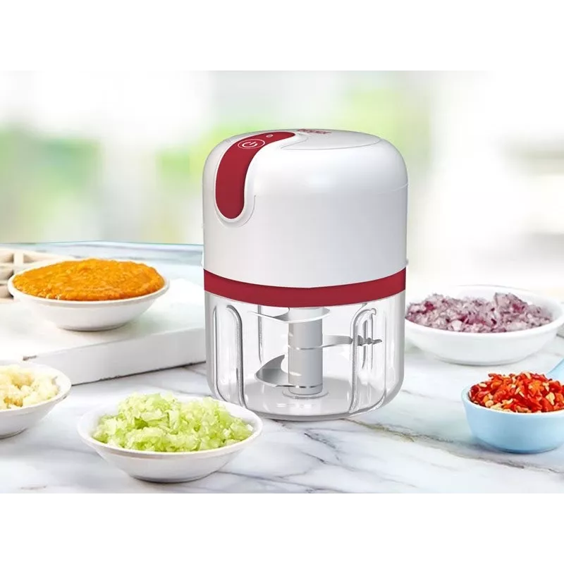 Beper P102ROB050 USB-ladattava silppuri, 0,25 L, 30 W, valkoinen/punainen