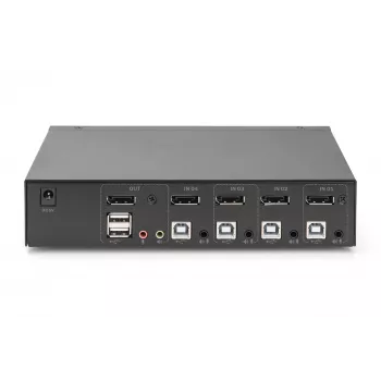 KVM-kytkin Digitus DS-12891 4x1 DP USB 4K Ultra HD