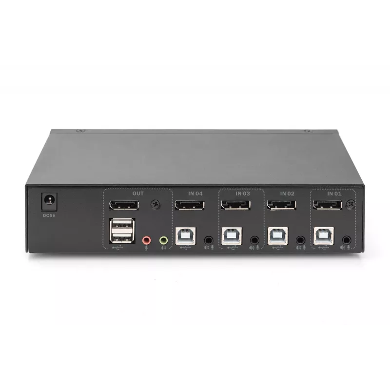 KVM-kytkin Digitus DS-12891 4x1 DP USB 4K Ultra HD