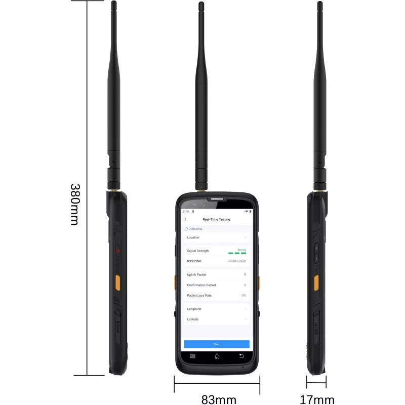 LoRaWAN Wi‑Fi kenttätestaaja Milesight FT101-868M — malli FT101-868M