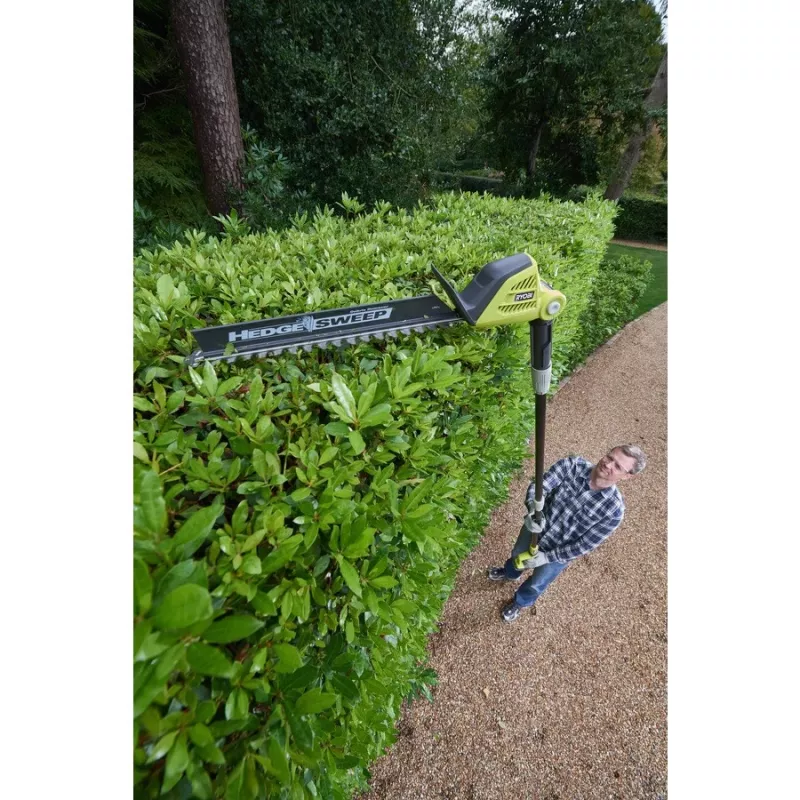 Ryobi ONE+ OPT1845 18 V akkukäyttöinen teleskooppinen pensasleikkuri, 45 cm kaksoisterä, 1350 spm, ilman akkua