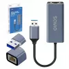 Verkkoliitäntäsovitin SAVIO AK-83 USB Type-A - RJ-45 uros, 5 Gbit/s, musta