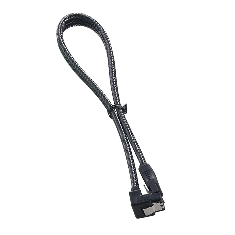 ModMesh suorakulmainen SATA 3 -kaapeli 30 cm - carbon - kaapeli - digitaalinen/data (CM-CAB-RSAT-N30KC-R)