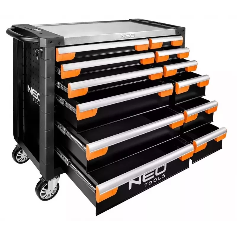 Työkalukaappi NEO tools PRO 12 laatikkoa 84-225, tukeva teräsvarasto työkaluille