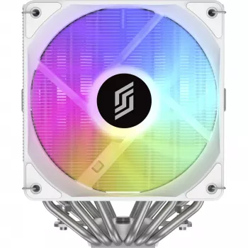 CPU-jäähdytin Silentware Titan RGB White, kaksoistorni-ilmajäähdytin, 265 W TDP, 2× 120 mm PWM ARGB -tuuletin