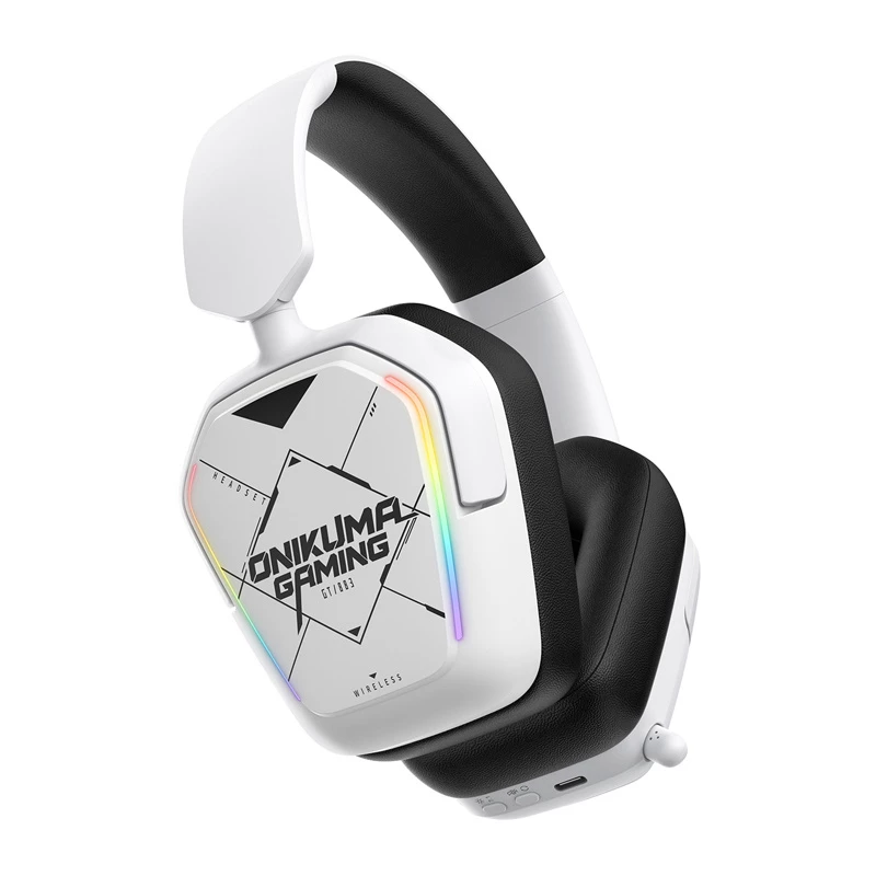 Johdollinen/langaton headset Onikuma GT883 valkoinen — Bluetooth- ja kaapeliyhteys, over-ear-rakenne