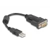 DeLOCK 61549 sarjakaapeli musta 0,25 m USB Type-A RS-232