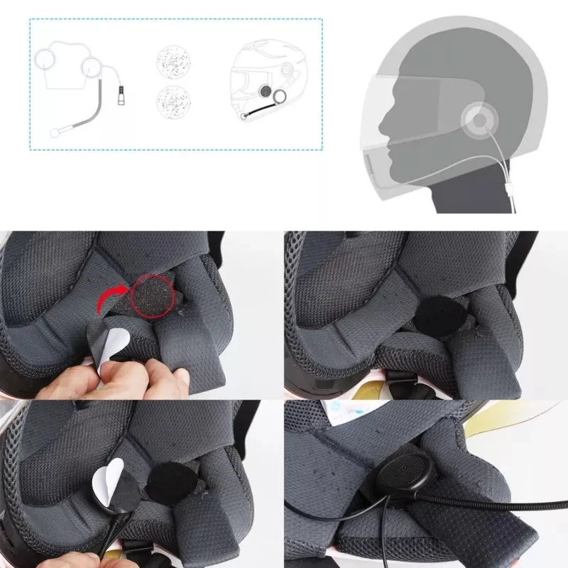 Headset FREEDCONN L1M moottoripyörän puhelinjärjestelmä musta